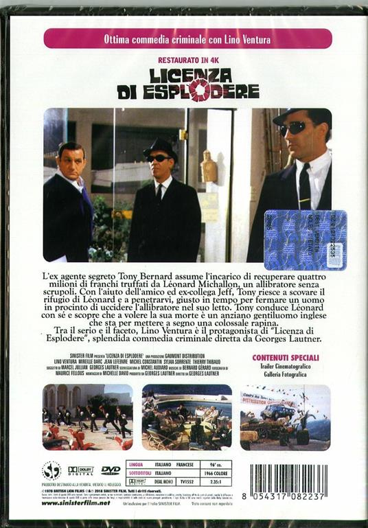 Licenza di esplodere. Restaurato in 4K (DVD) di Georges Lautner - DVD - 2