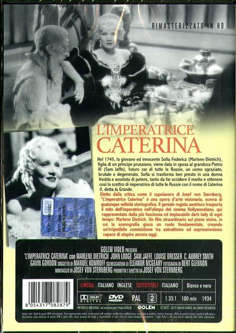L' imperatrice Caterina. Rimasterizzato in HD (DVD) di Josef von Sternberg - DVD - 2