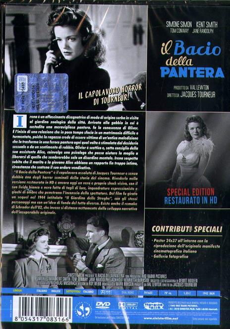 Il bacio della pantera. Restaurato in HD. Con Poster (DVD) di Jacques Tourneur - DVD - 2