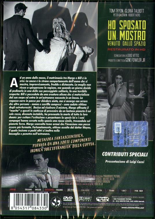 Ho sposato un mostro venuto dallo spazio. Restaurato in HD (DVD) di John Fowler jr. - DVD - 2