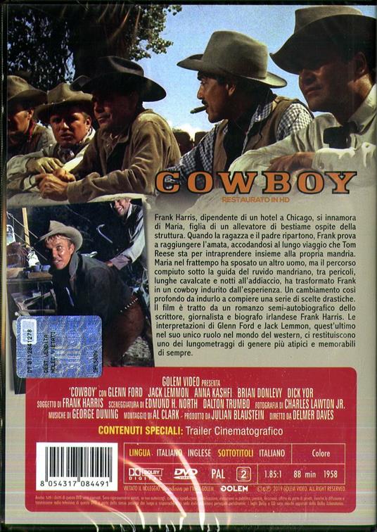 Cowboy. Restaurato in HD (DVD) di Delmer Daves - DVD - 2