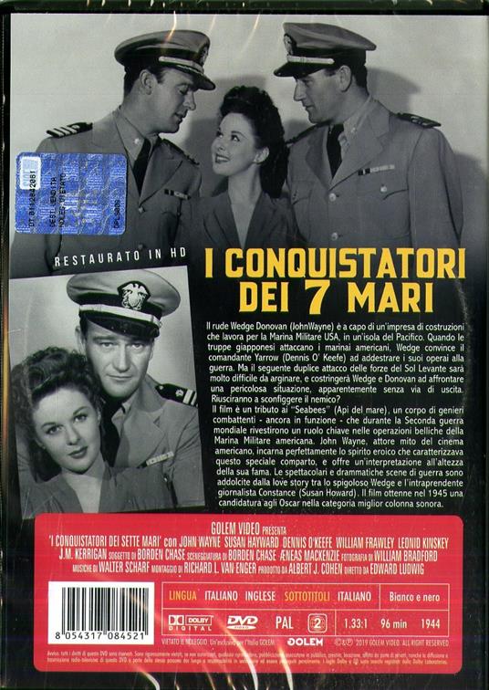 I conquistatori dei sette mari. Restaurato in HD (DVD) di Edward Ludwig - DVD - 2