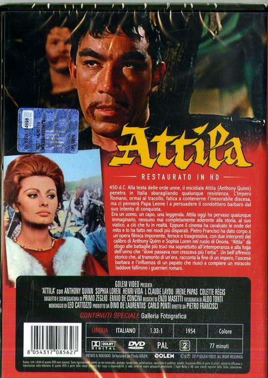 Attila. Restaurato in HD (DVD) di Pietro Francisci - DVD - 2