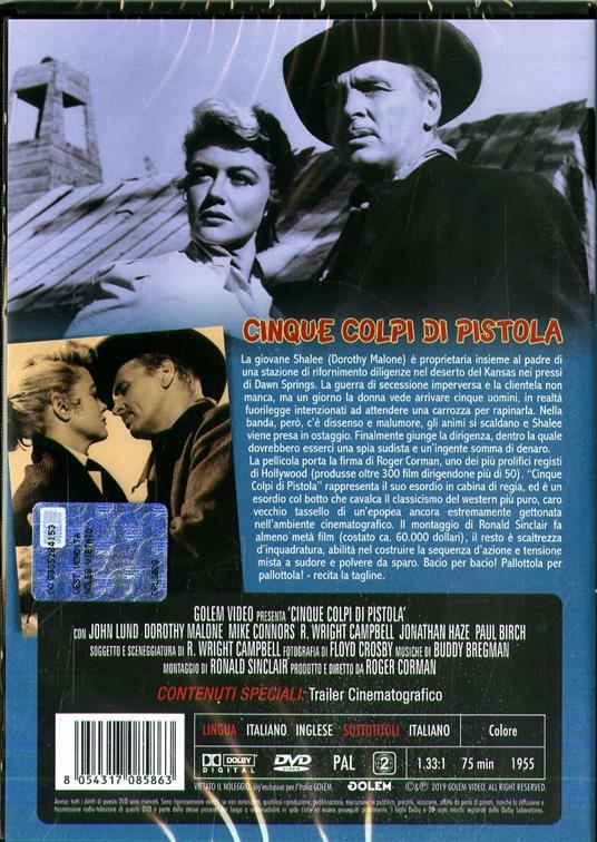 Cinque colpi di pistola (DVD) di Roger Corman - DVD - 2