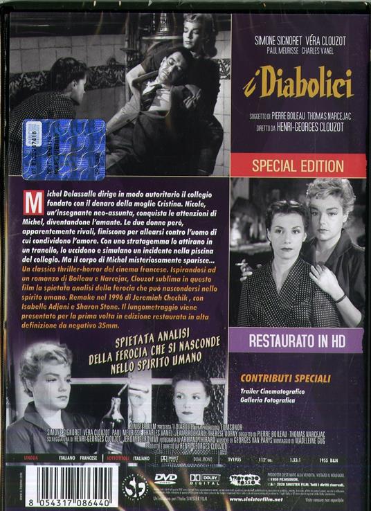 I diabolici. Special Edition. Restaurato in HD (DVD) di Henry-Georges Clouzot - DVD - 2