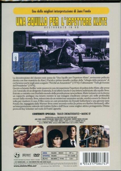 Una squillo per l'ispettore Klute. Restaurato in HD (DVD) di Alan J. Pakula - DVD - 2