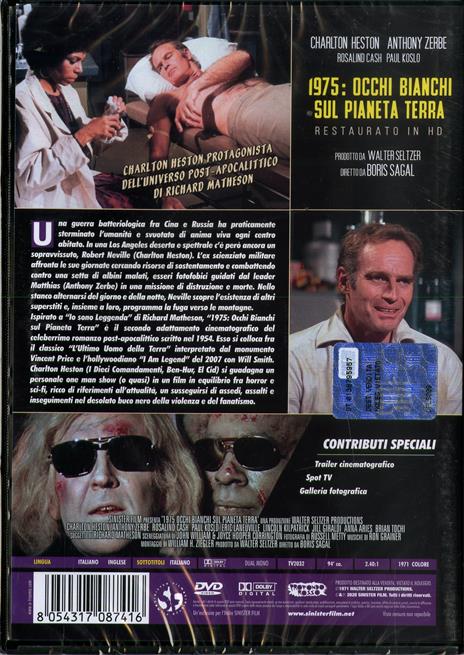 1975 Occhi bianchi sul pianeta Terra. Restaurato in HD (DVD) di Boris Sagal - DVD - 2