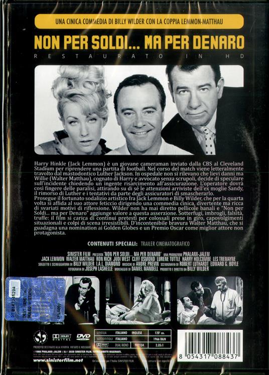 Non per soldi ma per denaro. Restaurato in HD (DVD) di Billy Wilder - DVD - 2