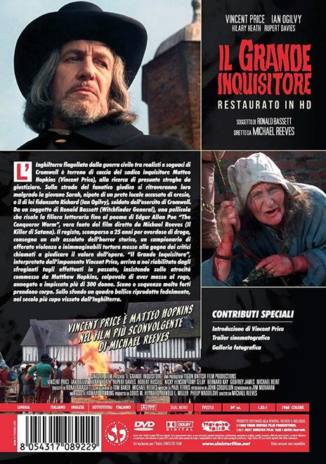 Il grande inquisitore. Restaurato in HD  (DVD) di Michael Reeves - DVD - 2