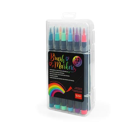 Pennarelli Legami Brush markers - Set da 12 - Legami - Cartoleria e scuola