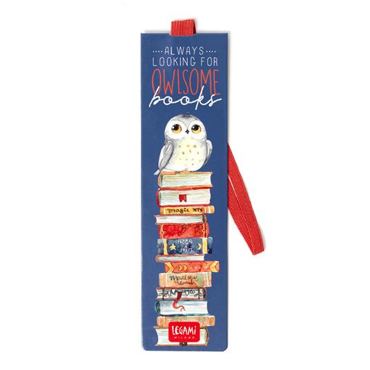 Segnalibro Legami con elastico Owl Books. Gufo - Always looking for owlsome books