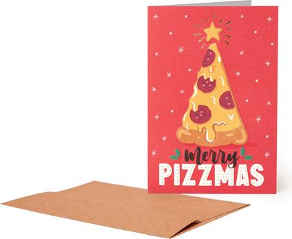Biglietto auguri Legami unusual christmas greeting cards - 11,5x17 - pizza