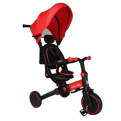 Evolution Triciclo 4 in 1 con Manico Direzionale per Bambini Rosso
