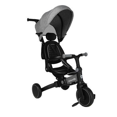 Evolution Triciclo 4 in 1 con Manico Direzionale per Bambini Grigio