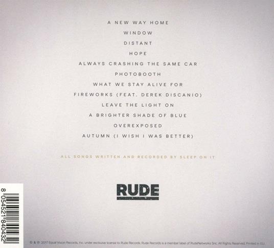 Overexposed - CD Audio di Sleep on it - 2