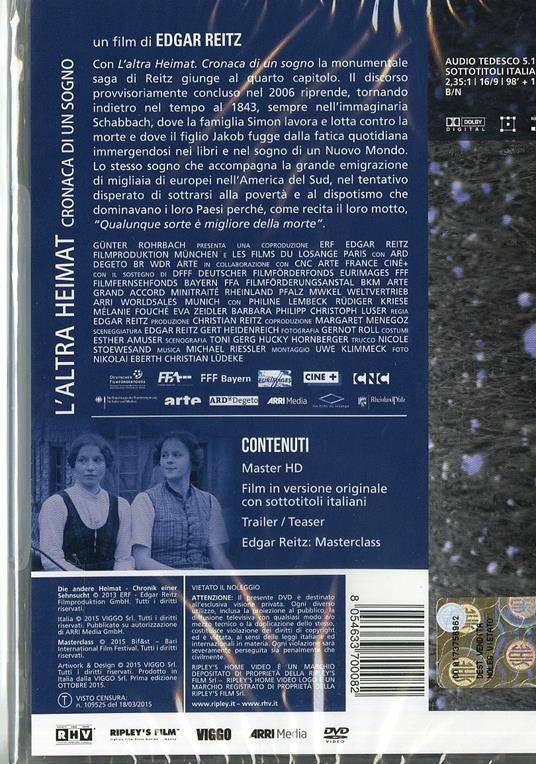 L' altra Heimat. Cronaca di un sogno (2 DVD) di Edgar Reitz - DVD - 2