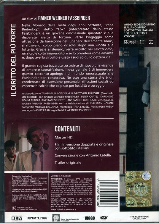 Il diritto del più forte di Rainer Werner Fassbinder - DVD - 2