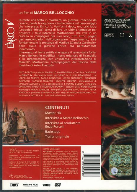 Enrico IV (Versione Restaurata) (DVD) di Marco Bellocchio - DVD - 2