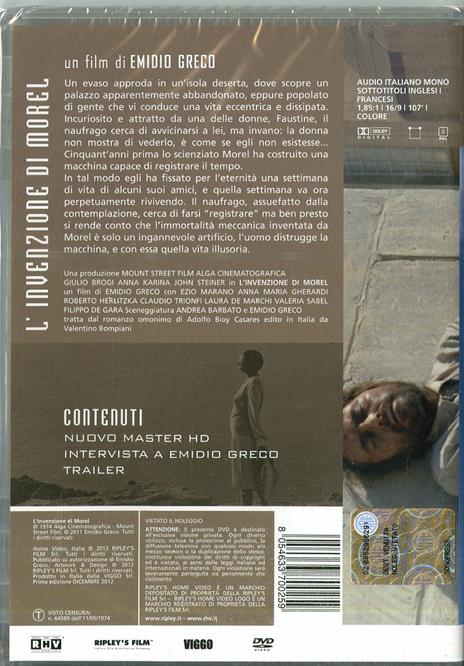 L' Invenzione Di Morel (DVD) di Emidio Greco - DVD - 2