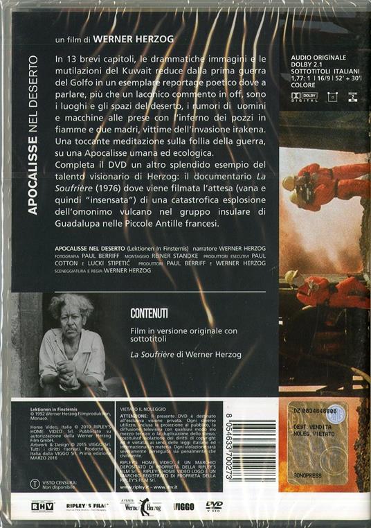 Apocalisse nel deserto di Werner Herzog - DVD - 2