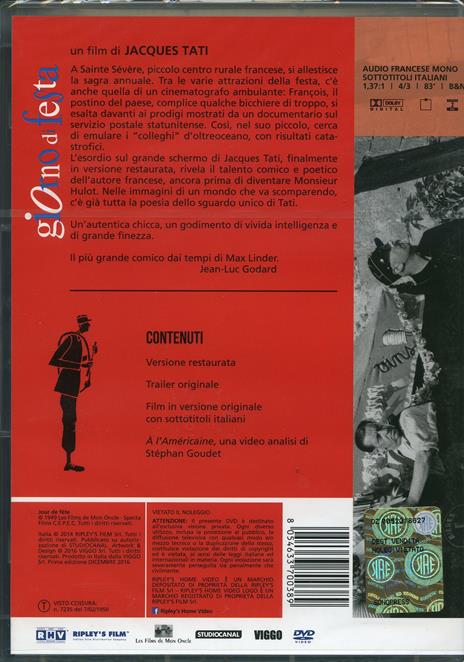 Giorno di festa di Jacques Tati - DVD - 2