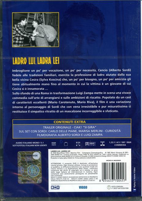 Ladro lui, ladra lei di Luigi Zampa - DVD - 2