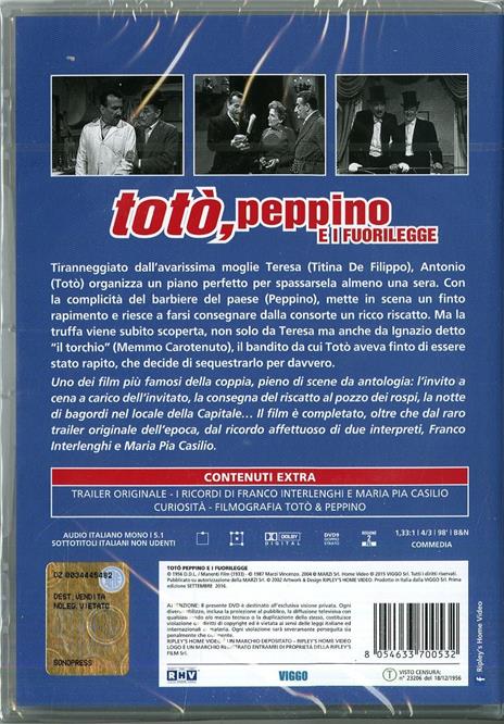 Totò, Peppino e i fuorilegge di Camillo Mastrocinque - DVD - 2