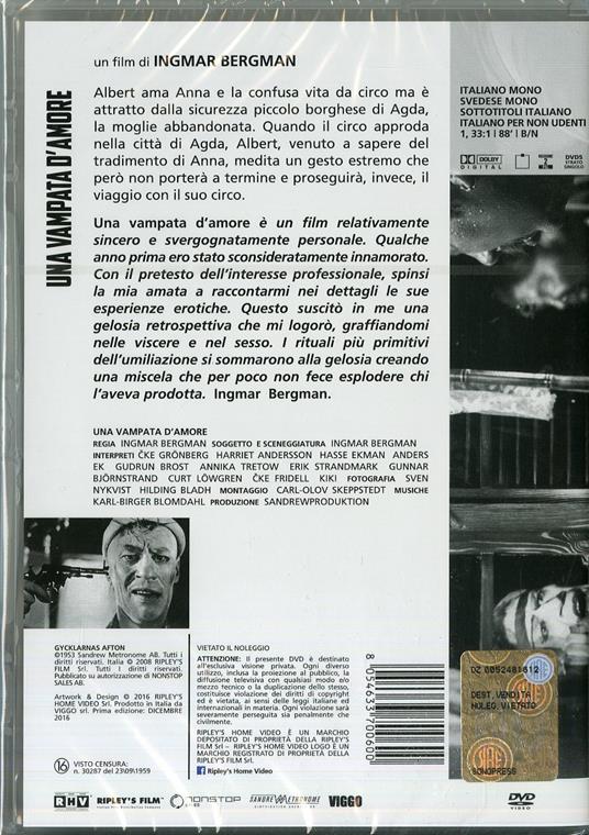 Una vampata d'amore di Ingmar Bergman - DVD - 2
