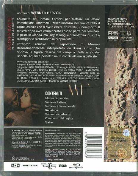 Nosferatu, principe della notte di Werner Herzog - Blu-ray - 2
