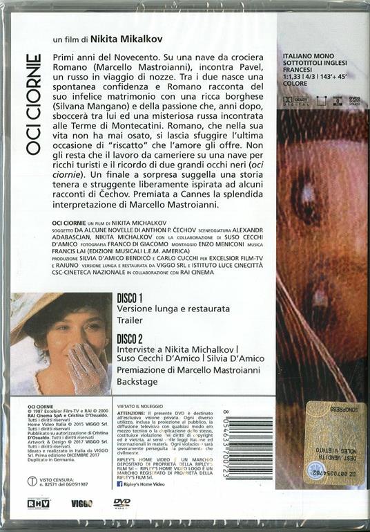 Oci Ciornie (Versione Lunga) (2 Dvd) (DVD) di Nikita Mikhalkov - DVD - 2