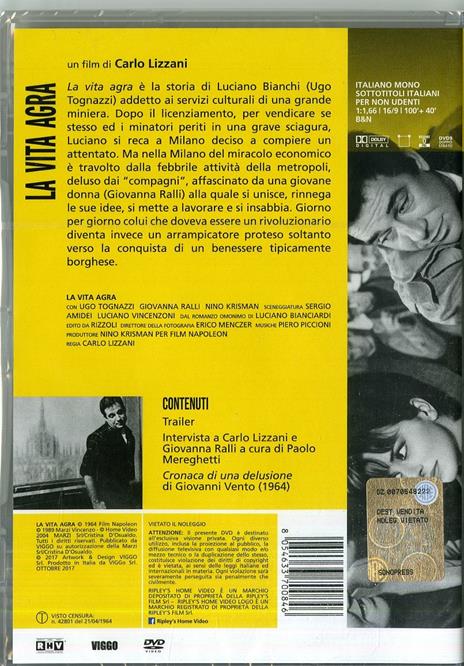 La vita agra (DVD) di Carlo Lizzani - DVD - 2