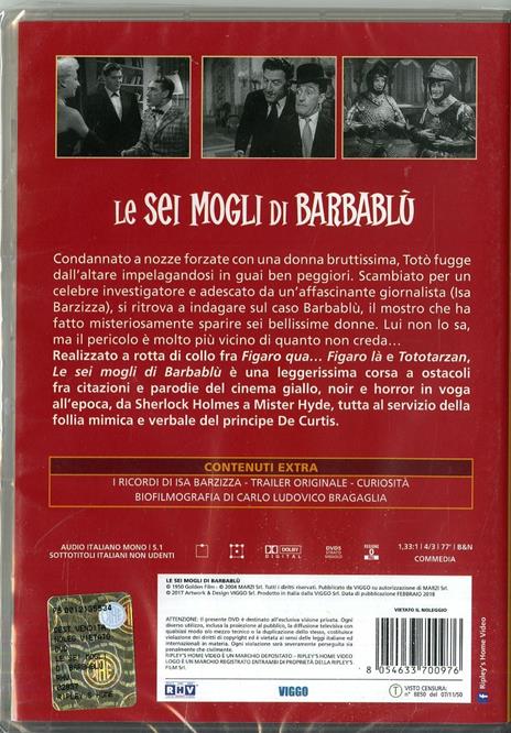 Totò - Le Sei Mogli Di Barbablù (DVD) di Carlo Ludovico Bragaglia - DVD - 2