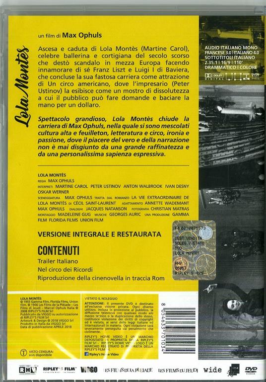 Lola Montes (DVD) di Max Ophuls - DVD - 2