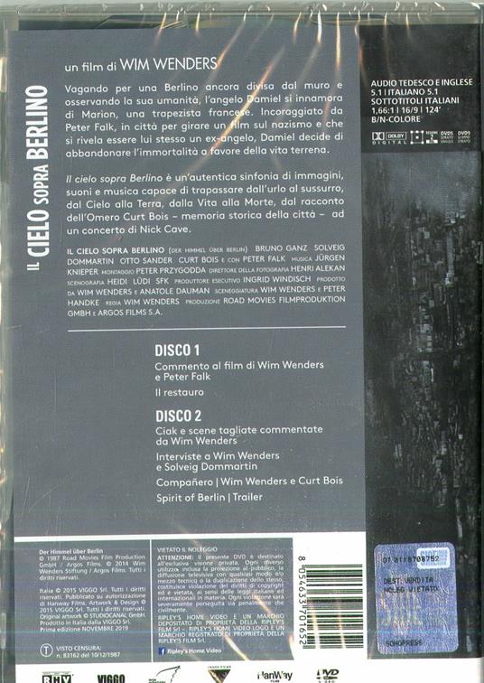 Il cielo sopra Berlino (2 DVD) di Wim Wenders - DVD - 2