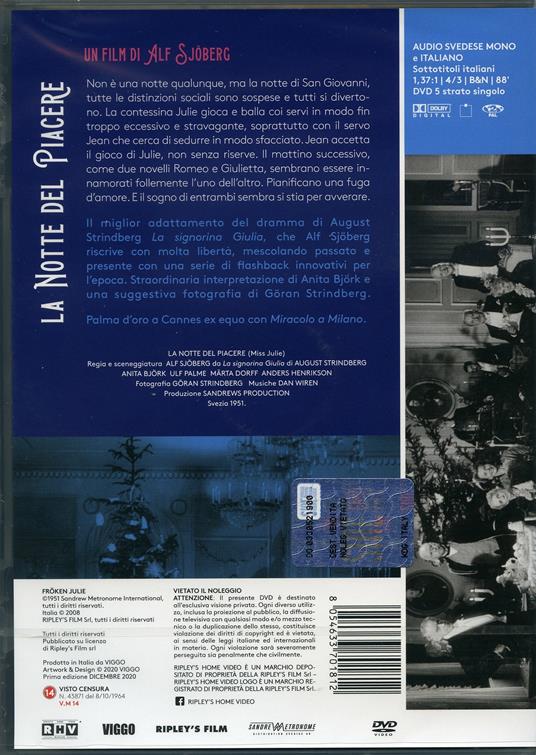 La notte del piacere (DVD) di Alf Sjoberg - DVD - 2
