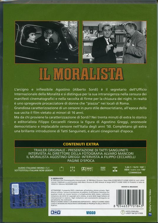 Il moralista (DVD) di Giorgio Bianchi - DVD - 2