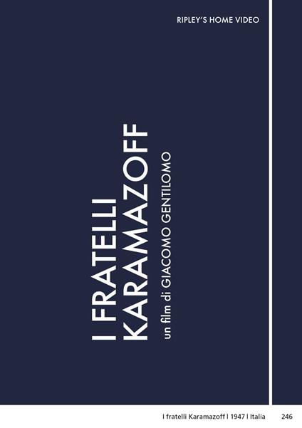 I Fratelli Karamazoff (DVD) di Giacomo Gentilomo - DVD