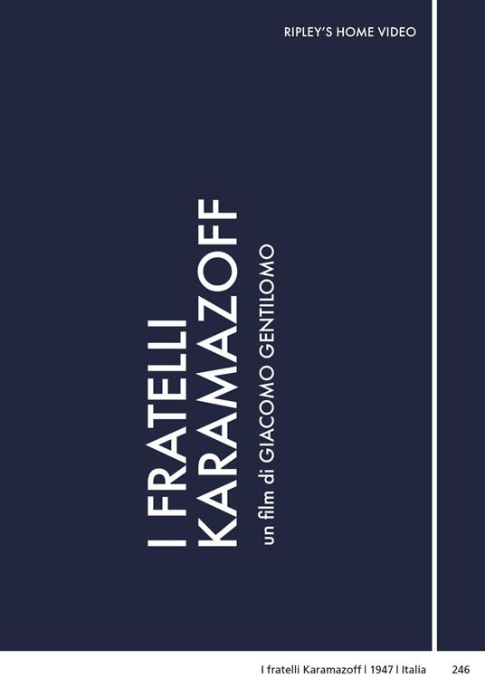I Fratelli Karamazoff (DVD) di Giacomo Gentilomo - DVD