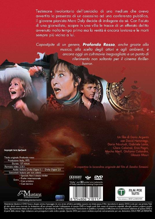 Profondo rosso (DVD) di Dario Argento - DVD - 2