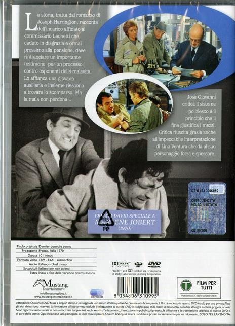 Ultimo domicilio conosciuto (DVD) di José Giovanni - DVD - 2