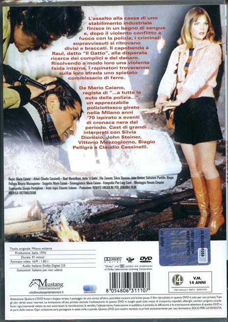 Milano violenta (DVD) di Mario Caiano - DVD - 2