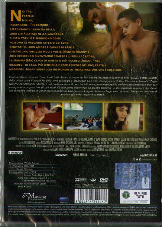 Quando eravamo fratelli (DVD) di Jeremiah Zagar - DVD - 2
