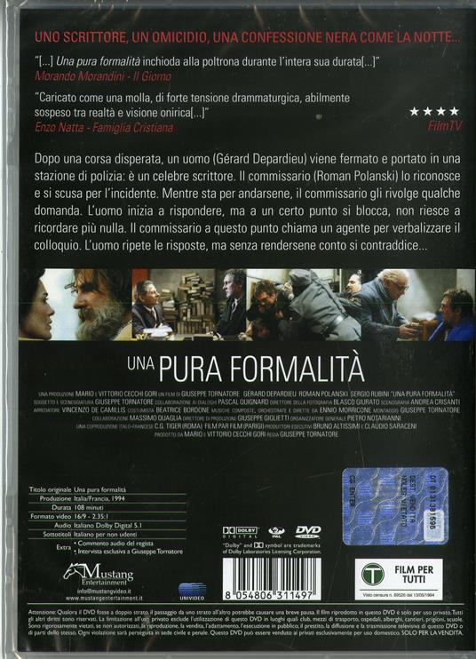 Una pura formalità. New Edition (DVD) di Giuseppe Tornatore - DVD - 2