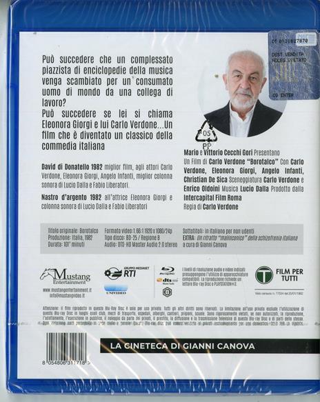 Borotalco. Collana Canova (Blu-ray) di Carlo Verdone - Blu-ray - 2
