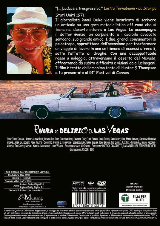 Paura e delirio a Las Vegas (DVD) di Terry Gilliam - DVD - 2