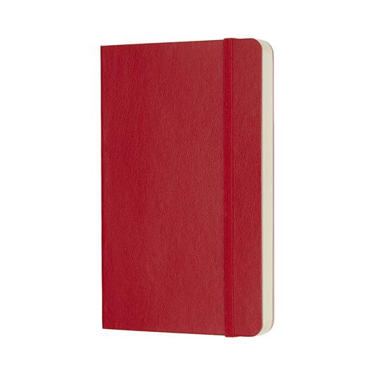 Taccuino Moleskine pocket a pagine bianche copertina morbida rosso. Scarlet Red - 2