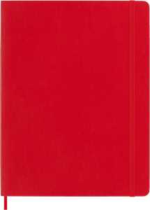 Cartoleria Taccuino Moleskine XL a righe copertina morbida rosso. Scarlet Red Moleskine