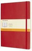 Taccuino Moleskine XL a righe copertina morbida rosso. Scarlet Red