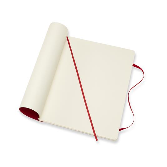 Taccuino Moleskine XL a pagine bianche copertina morbida rosso. Scarlet Red - 4