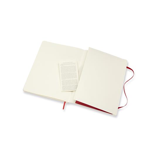 Taccuino Moleskine XL a pagine bianche copertina morbida rosso. Scarlet Red - 5
